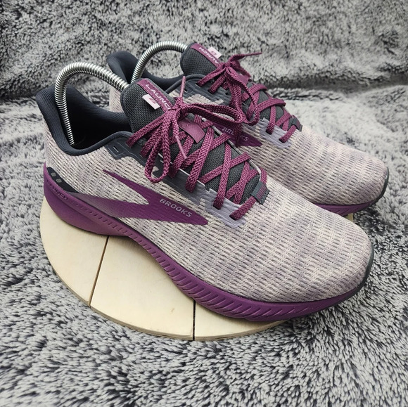 Brooks Shoes - Brooks Shoes Women's Size 10.5 Launch 8 Running Sneaker Gray Purple